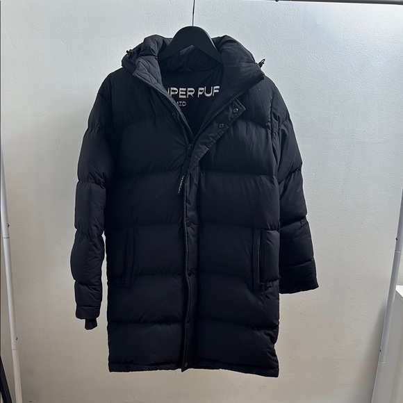 TNA Jackets & Blazers - TNA Midnight Black Long Puffer Coat